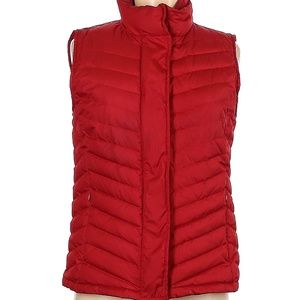 Talbots Quilted Down Red Puffer Vest